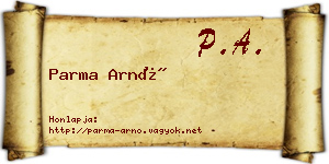 Parma Arnó névjegykártya